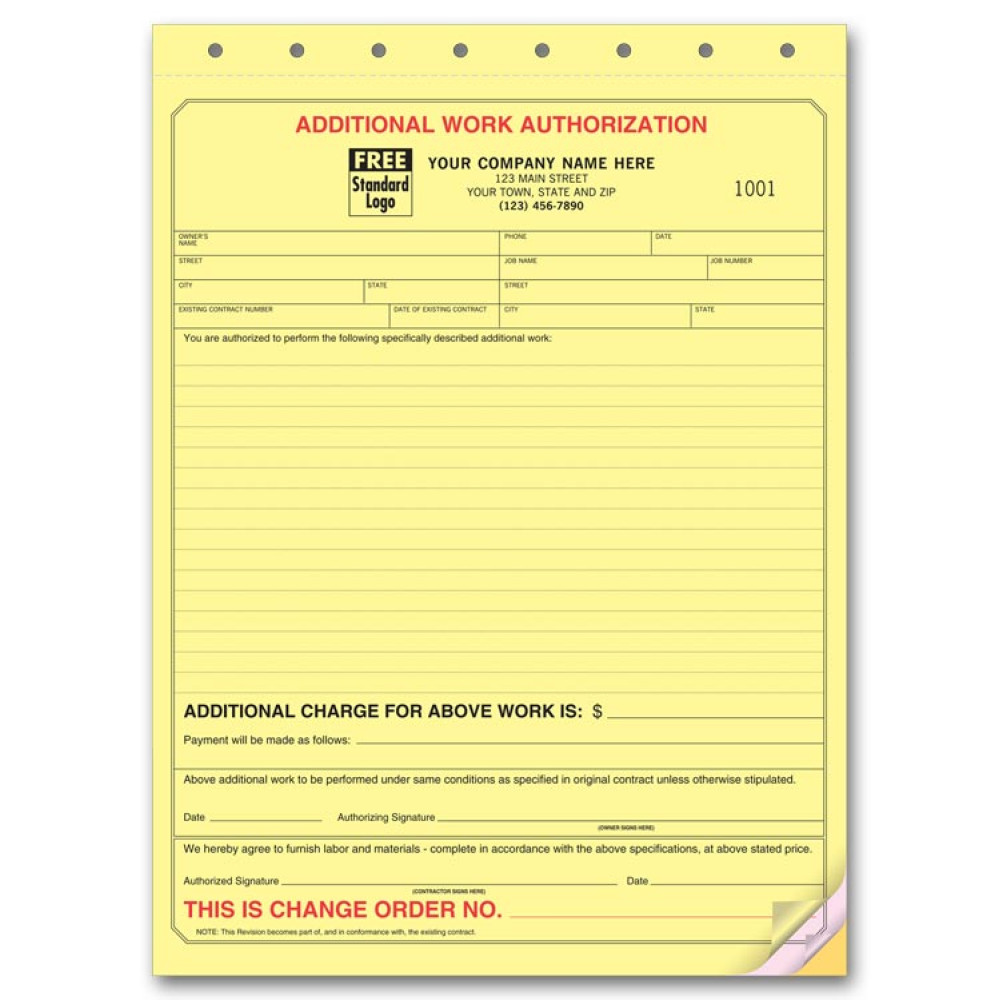 Lined Authorization Business Forms 