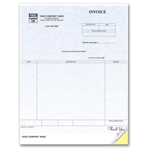 General Laser Invoice - Parchment 