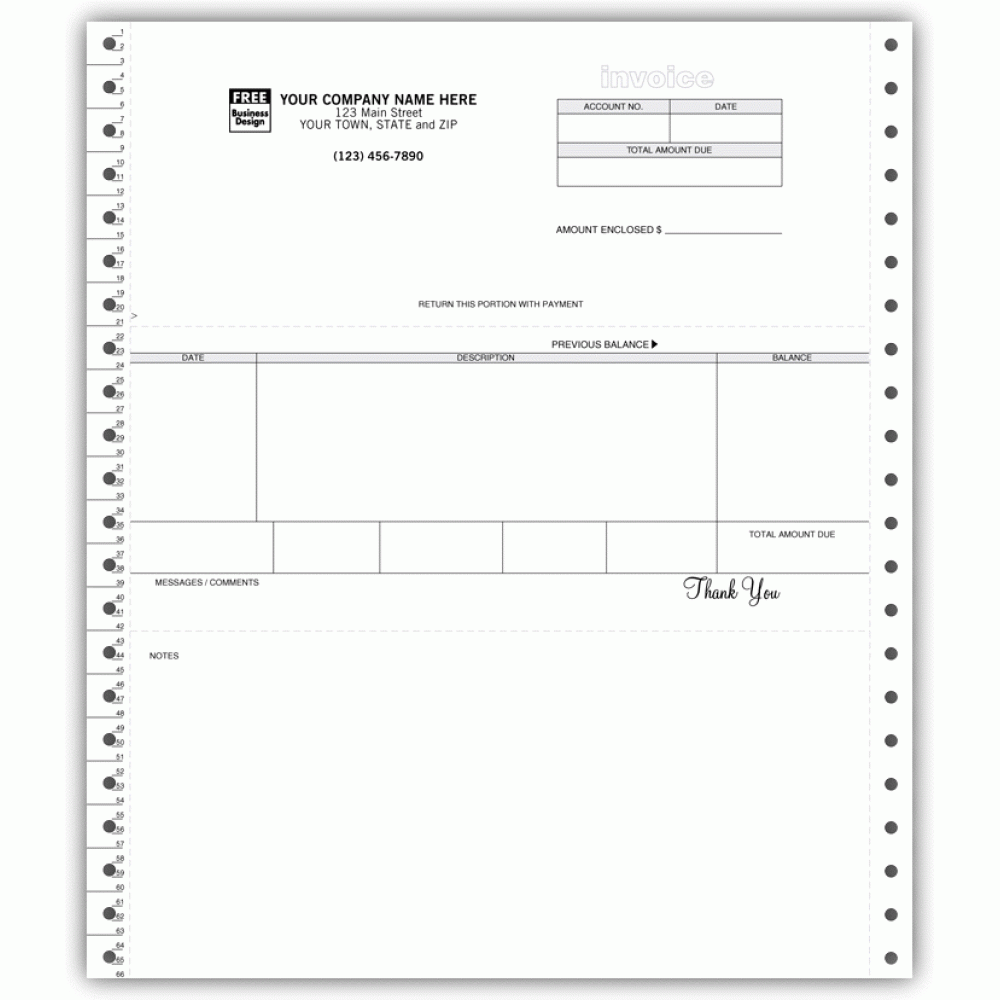 Classic Continuous Invoices 