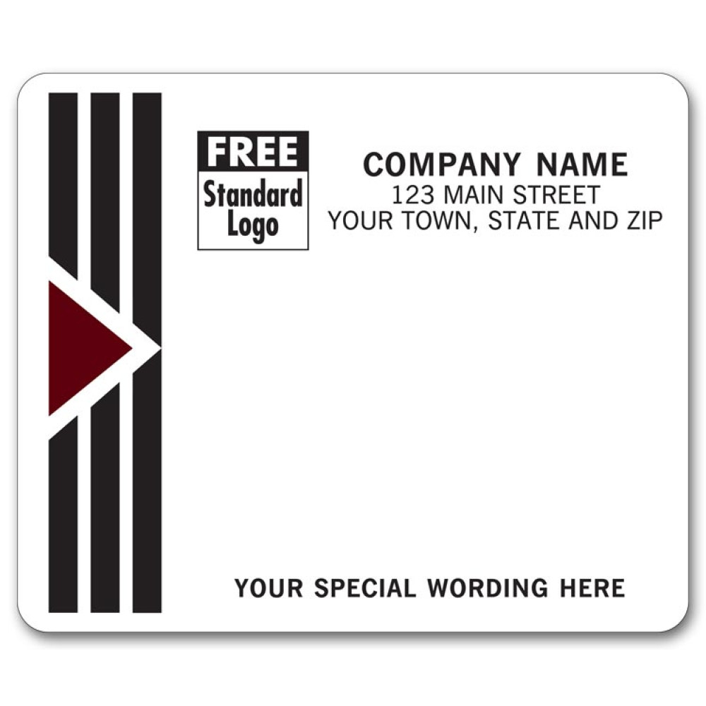 Black and White Imprinted Mailing Labels 