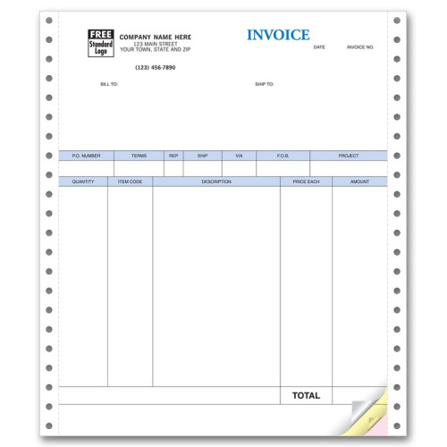 Continuous Product Invoice 