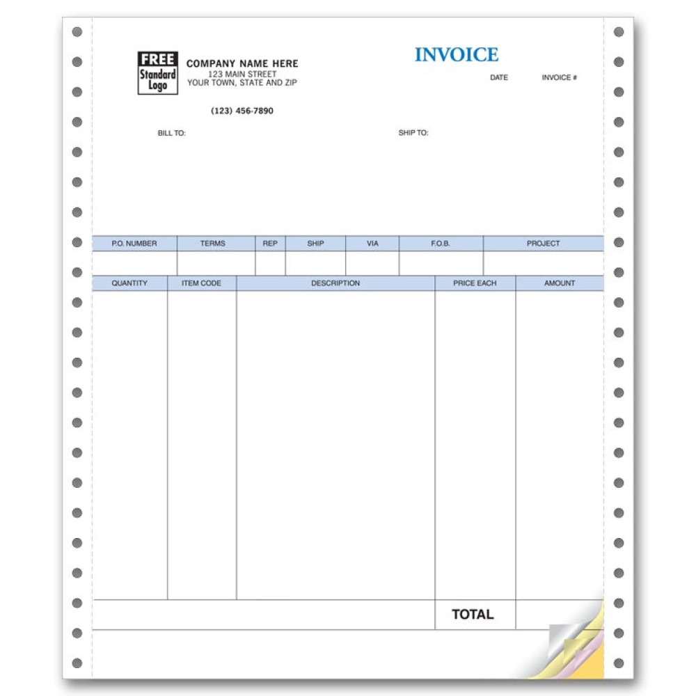 Continuous Product Invoice with Packing Lists 