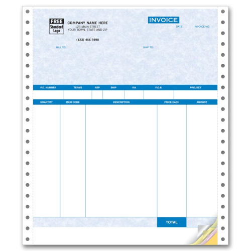 Continuous Product Invoice with Packing List - Parchment  