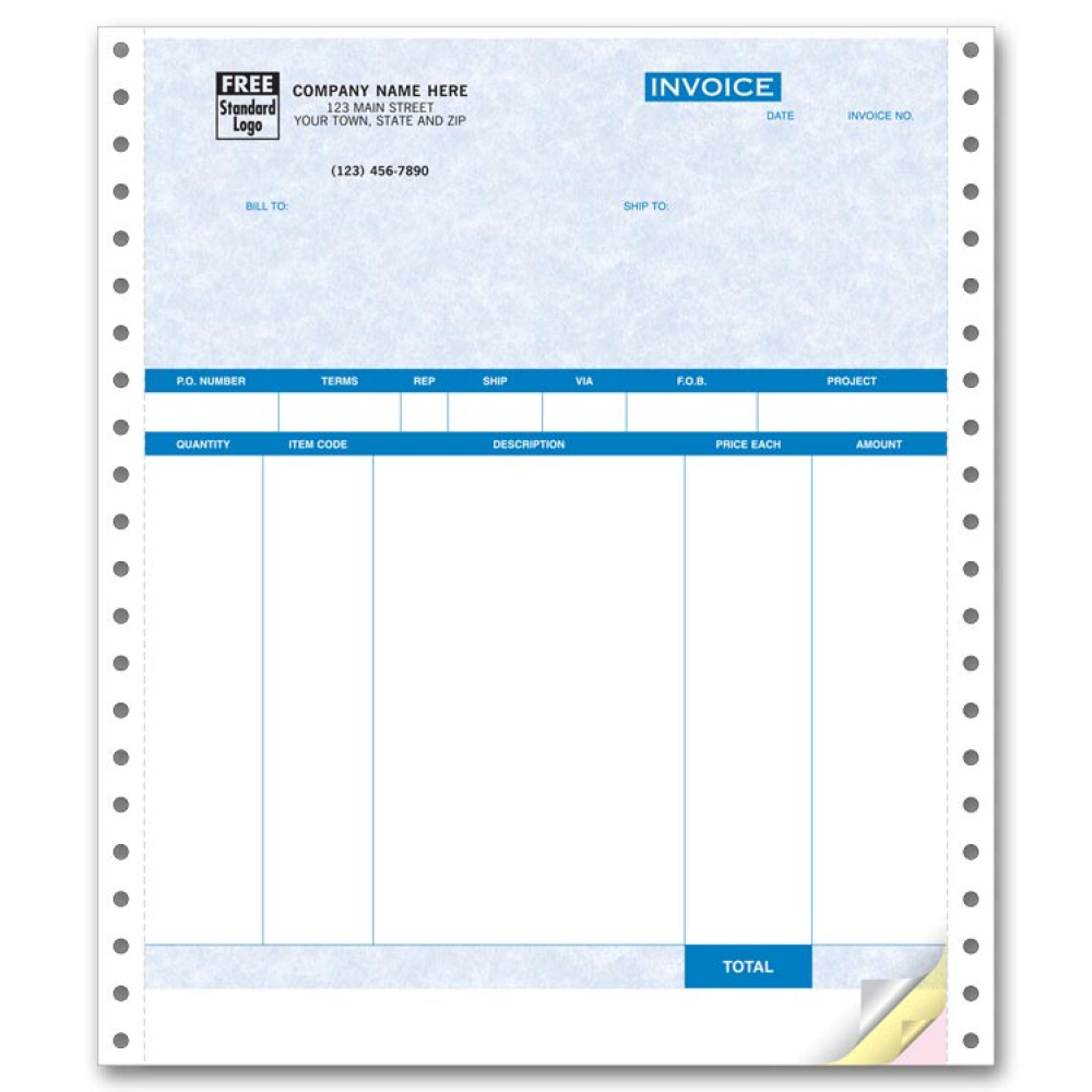  Continuous Product Invoice - Parchment  