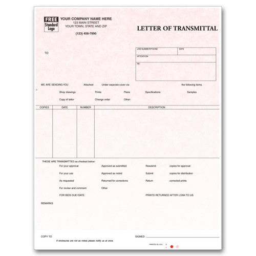 Laser Letter of Transmittal - Parchment 