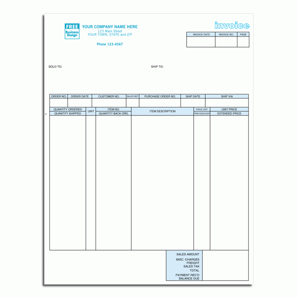 General Laser Invoice 