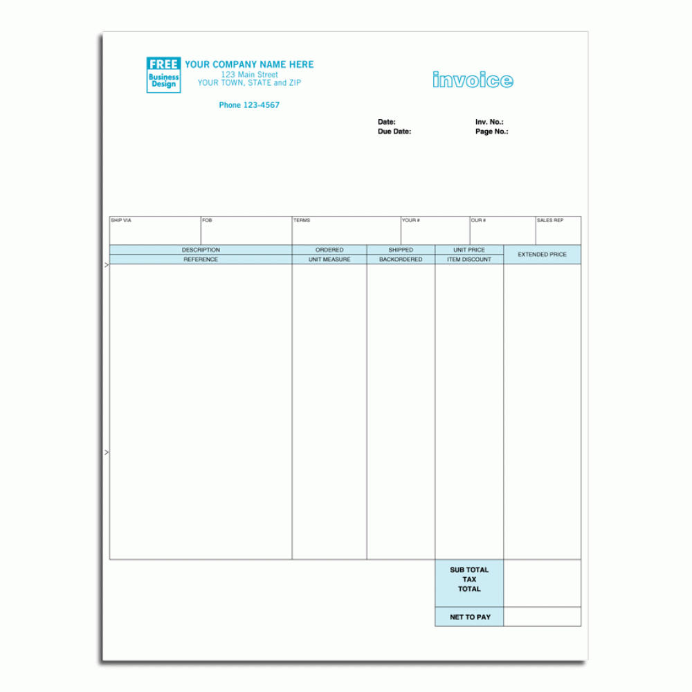 General Laser Invoice for DacEasy 