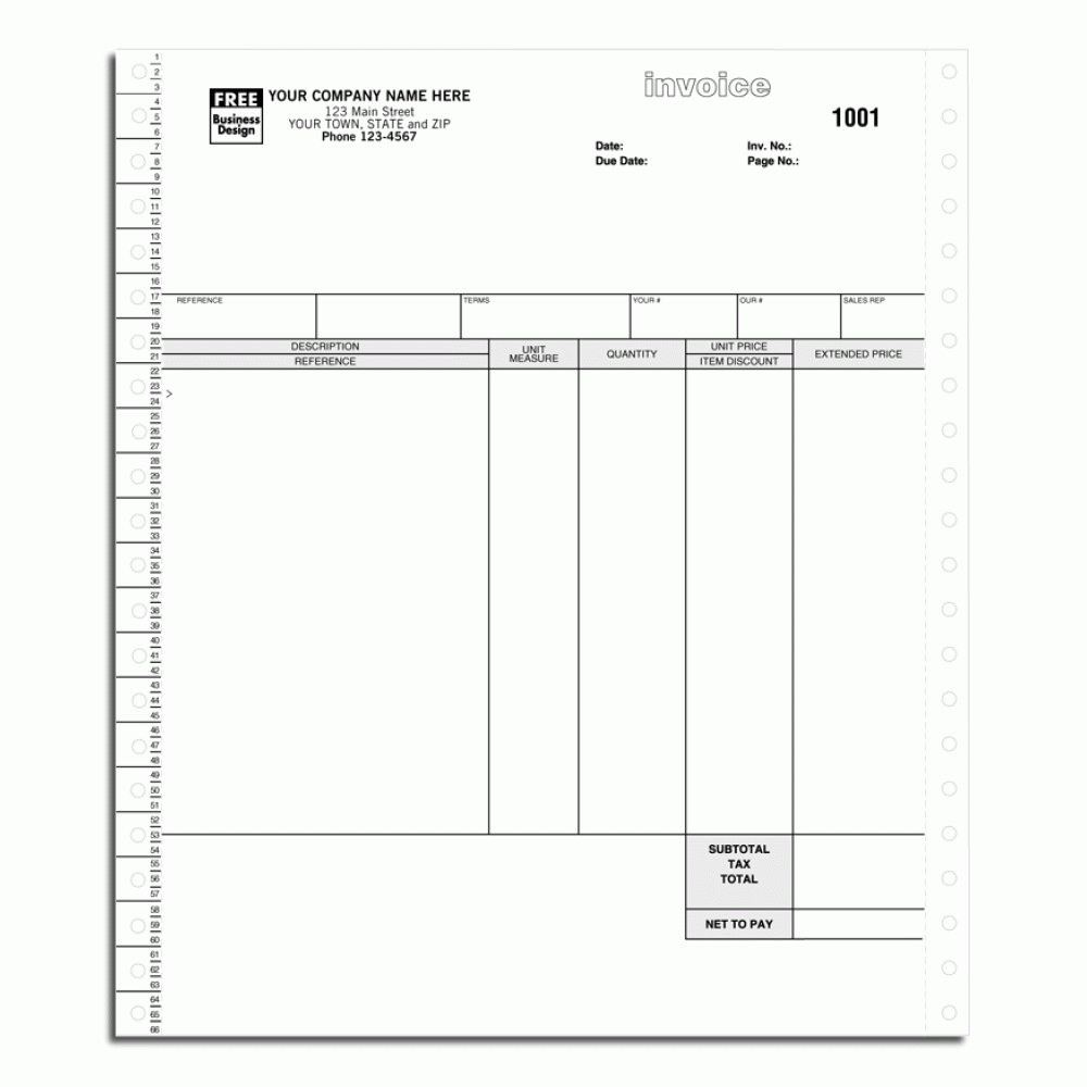 Continuous Service Invoice for DacEasy 