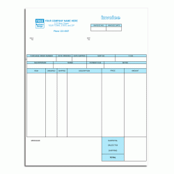 Laser Inventory Invoice