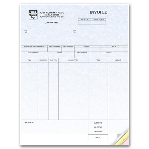  Laser Inventory Invoice - Parchment 