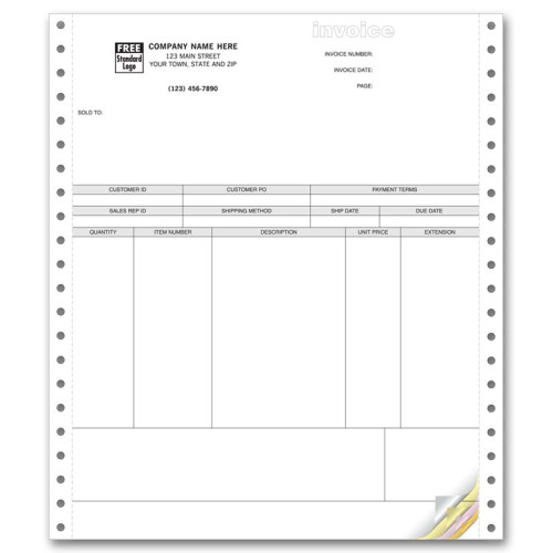 Continuous Product Invoice for Peachtree 