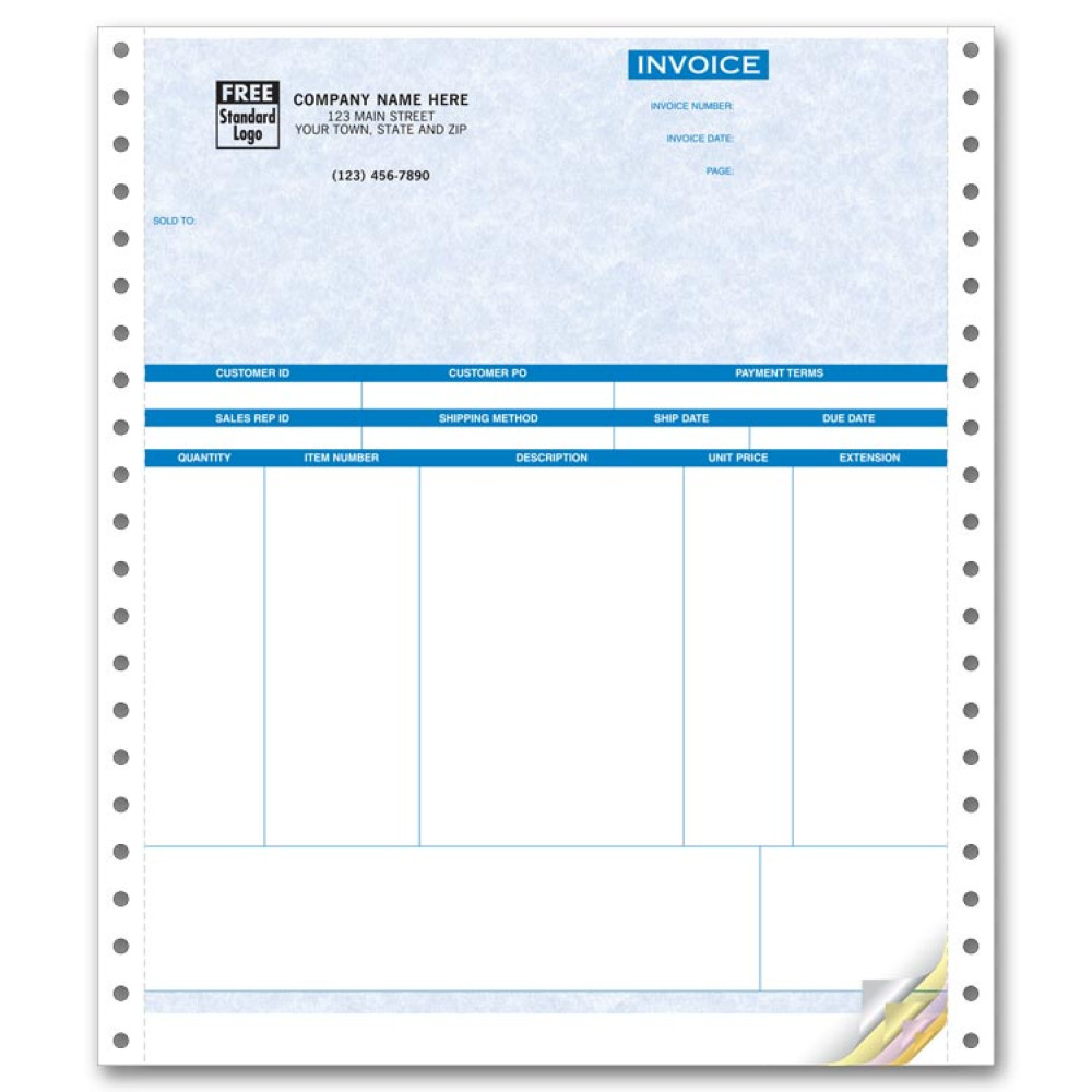 Continuous Product Invoice for Peachtree - Parchment 