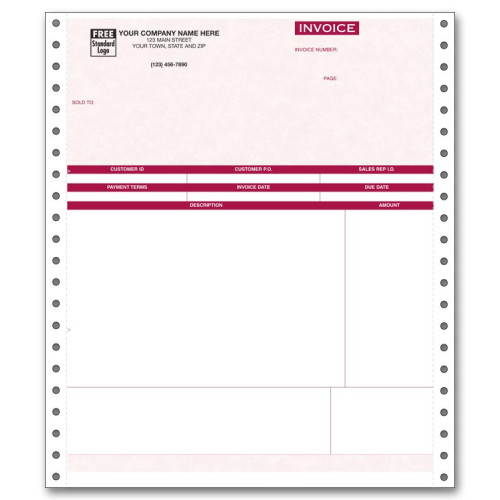 Continuous Service Invoice for Peachtree - Parchment 