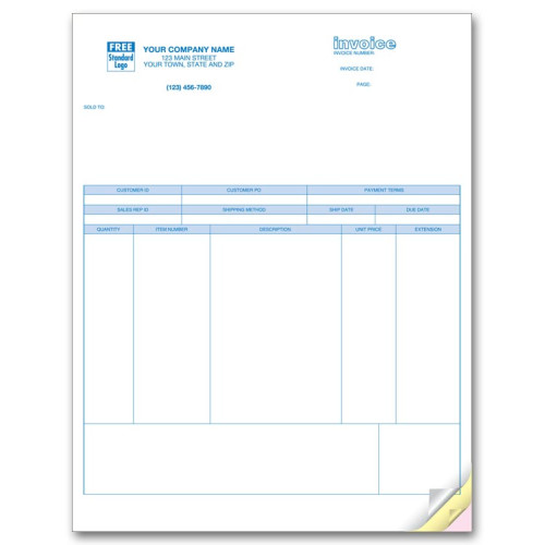 Laser Product Invoice for Peachtree 