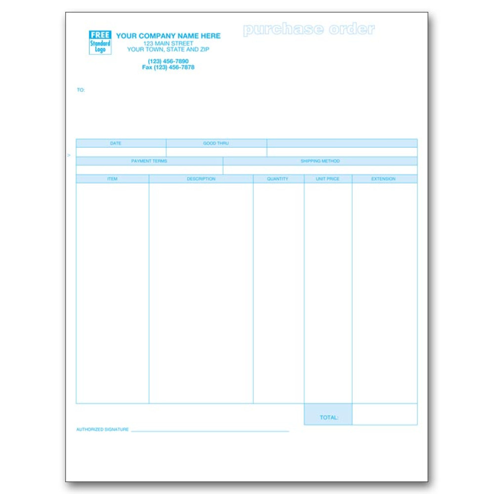 Laser Purchase Order for Peachtree 