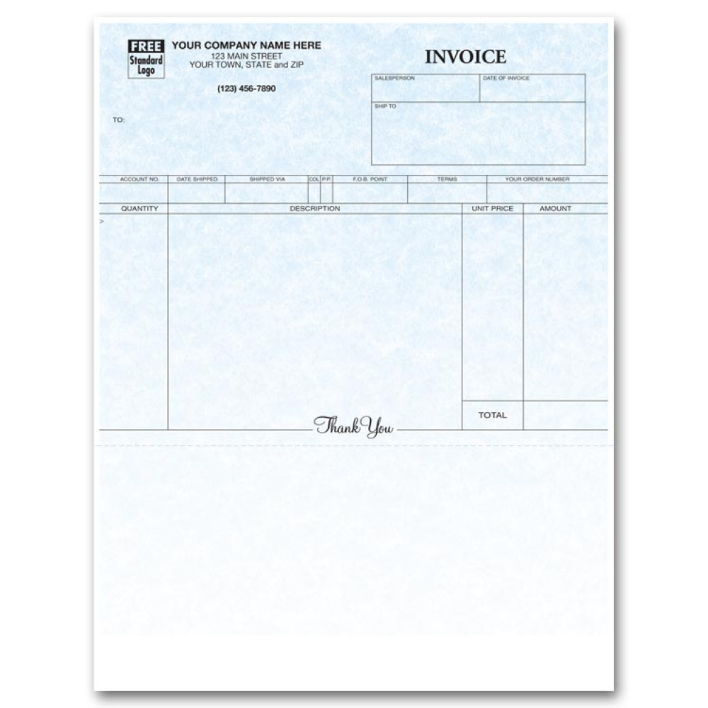 General Laser Invoice - Parchment 