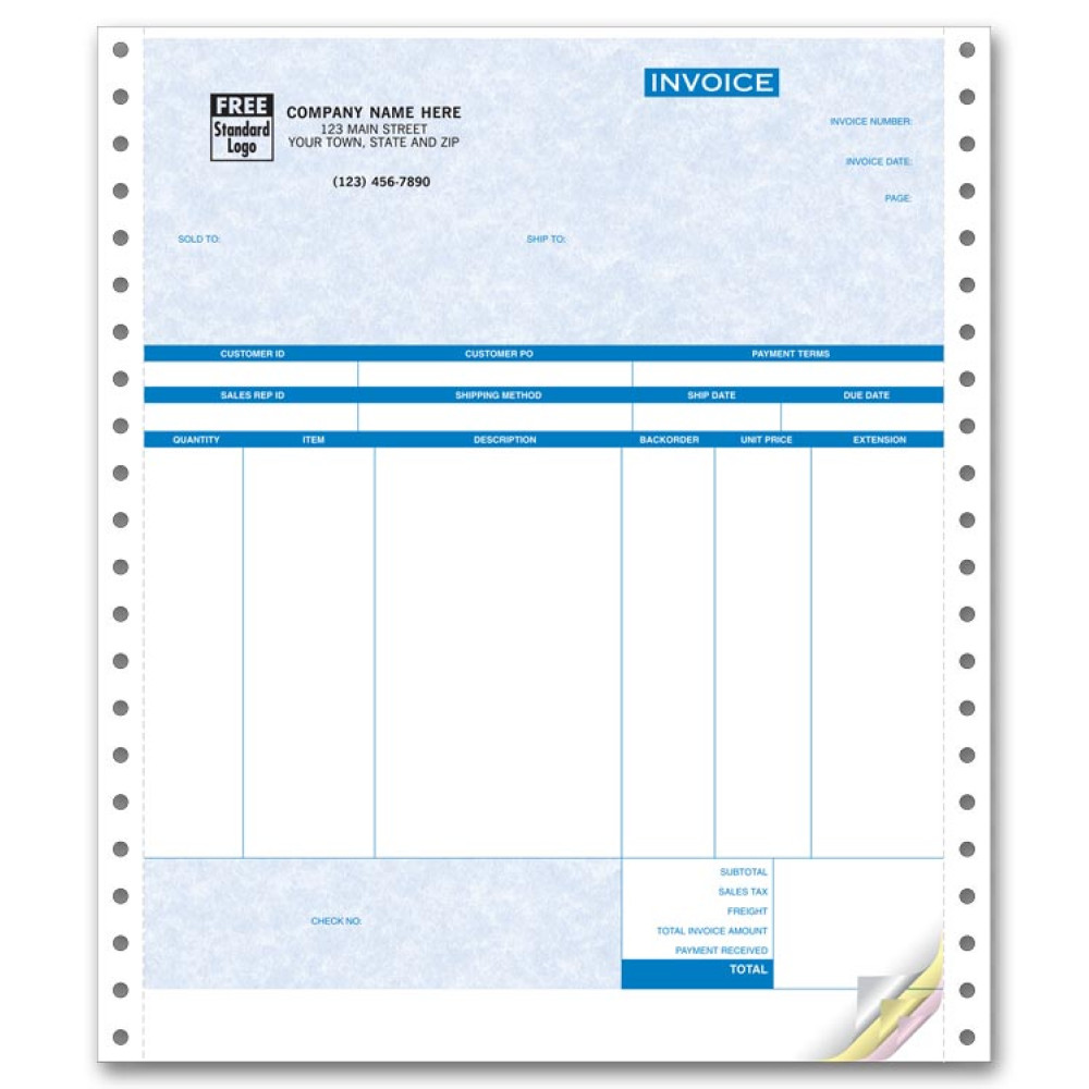 Continuous Product Invoice for Peachtree - Parchment 