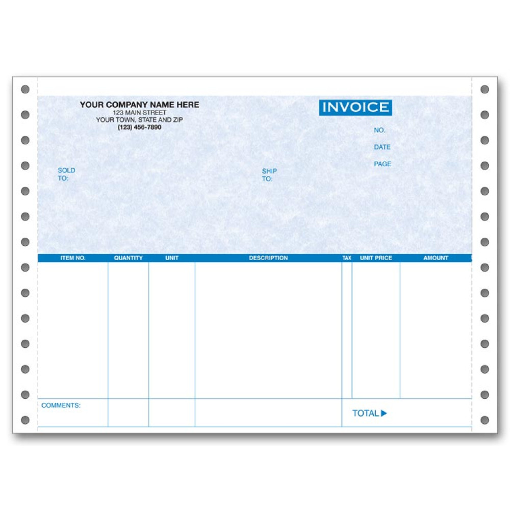 Personalized Continuous Invoices 