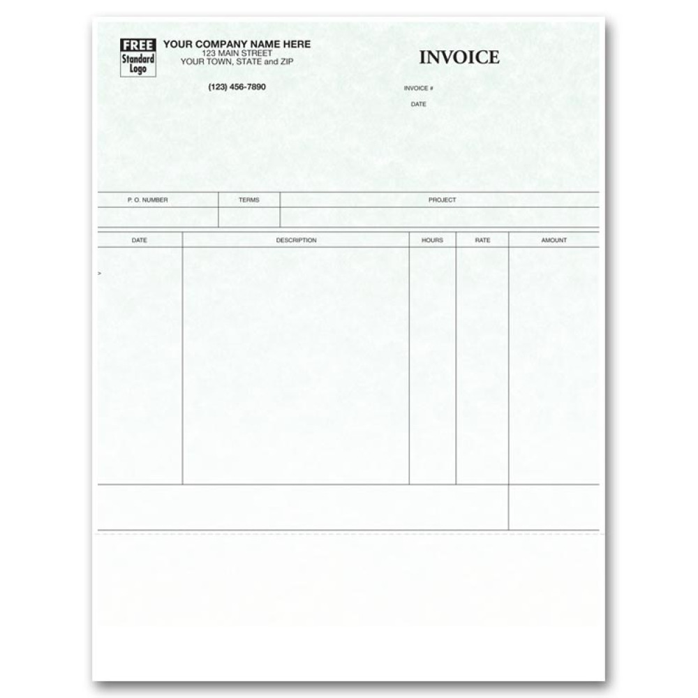  Laser Service Invoice for ProVenture - Parchment 