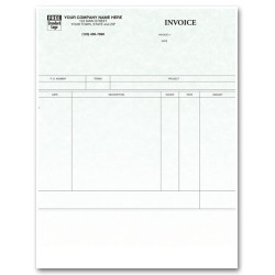  Laser Service Invoice for ProVenture - Parchment