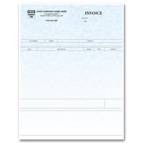 Laser Service Invoice - Parchment 