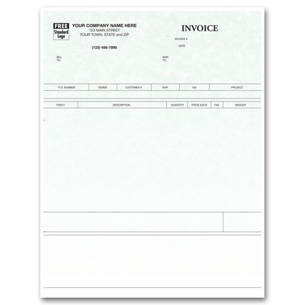 Laser Product Invoice - Parchment 