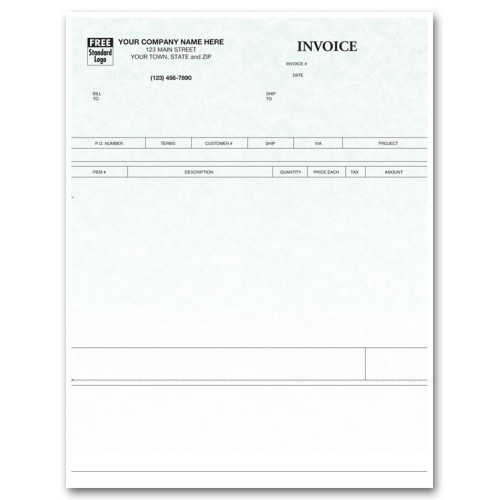 Laser Product Invoice - Parchment 