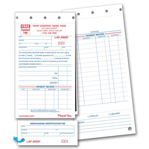 Carbon Copy Layaway Forms 