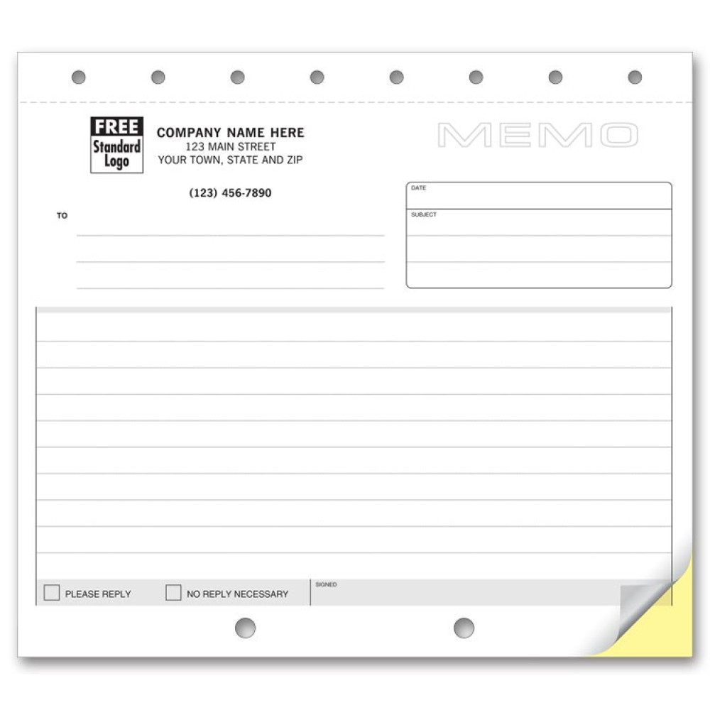 Lined Personalized Office Memos 