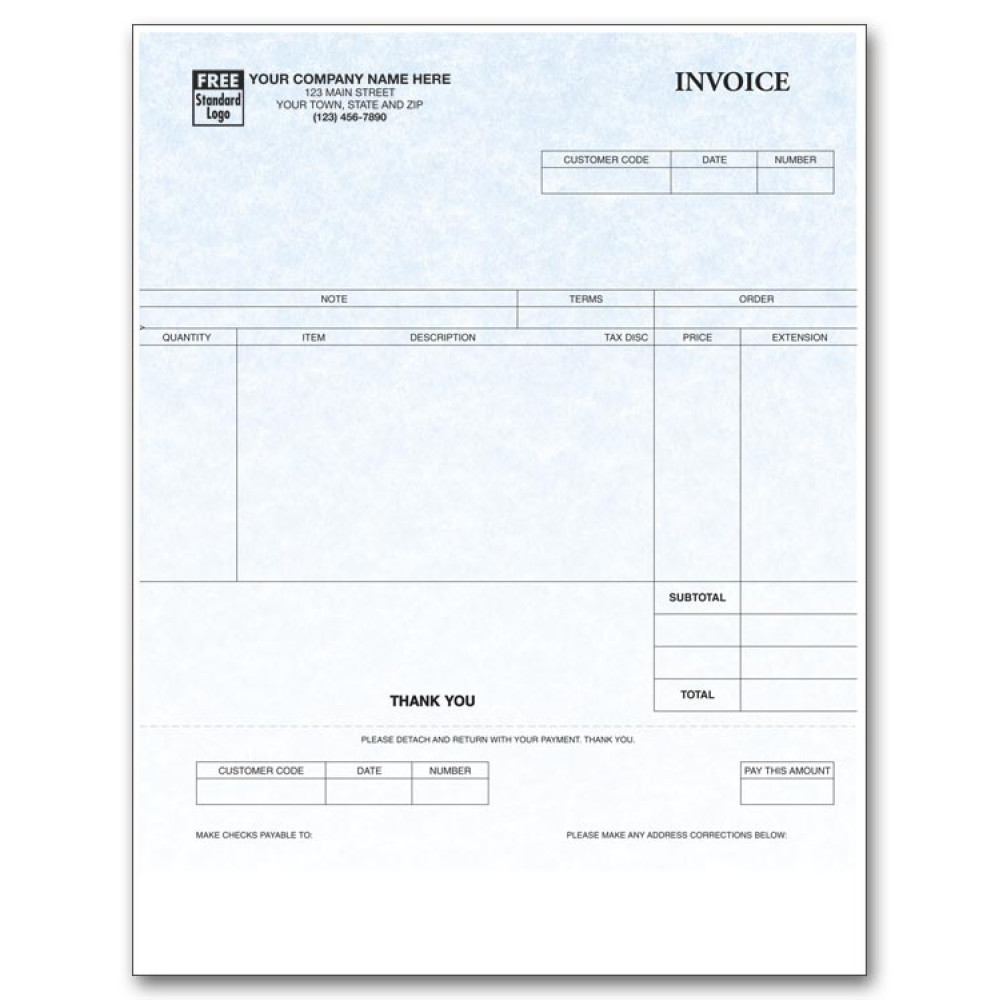 Personalized Laser Invoices 