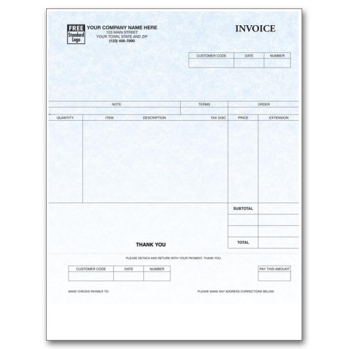 Personalized Laser Invoices 