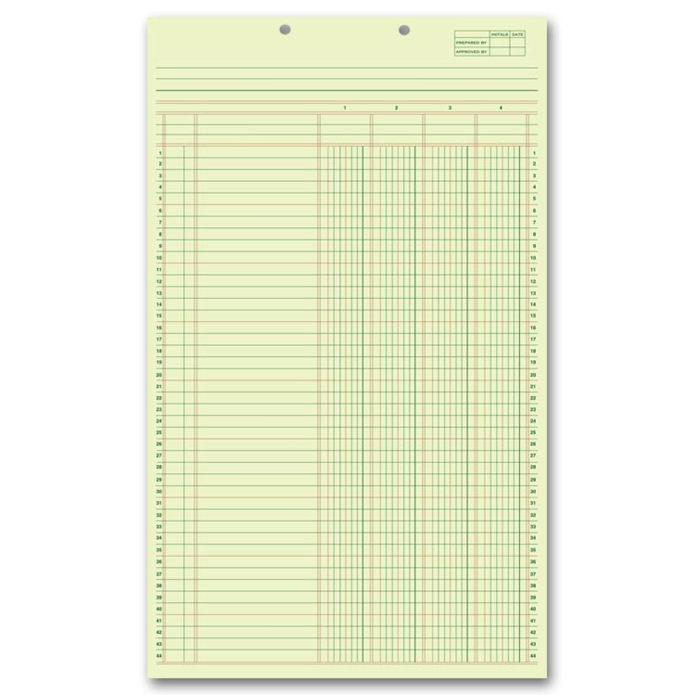 Legal Size Columnar Pads 