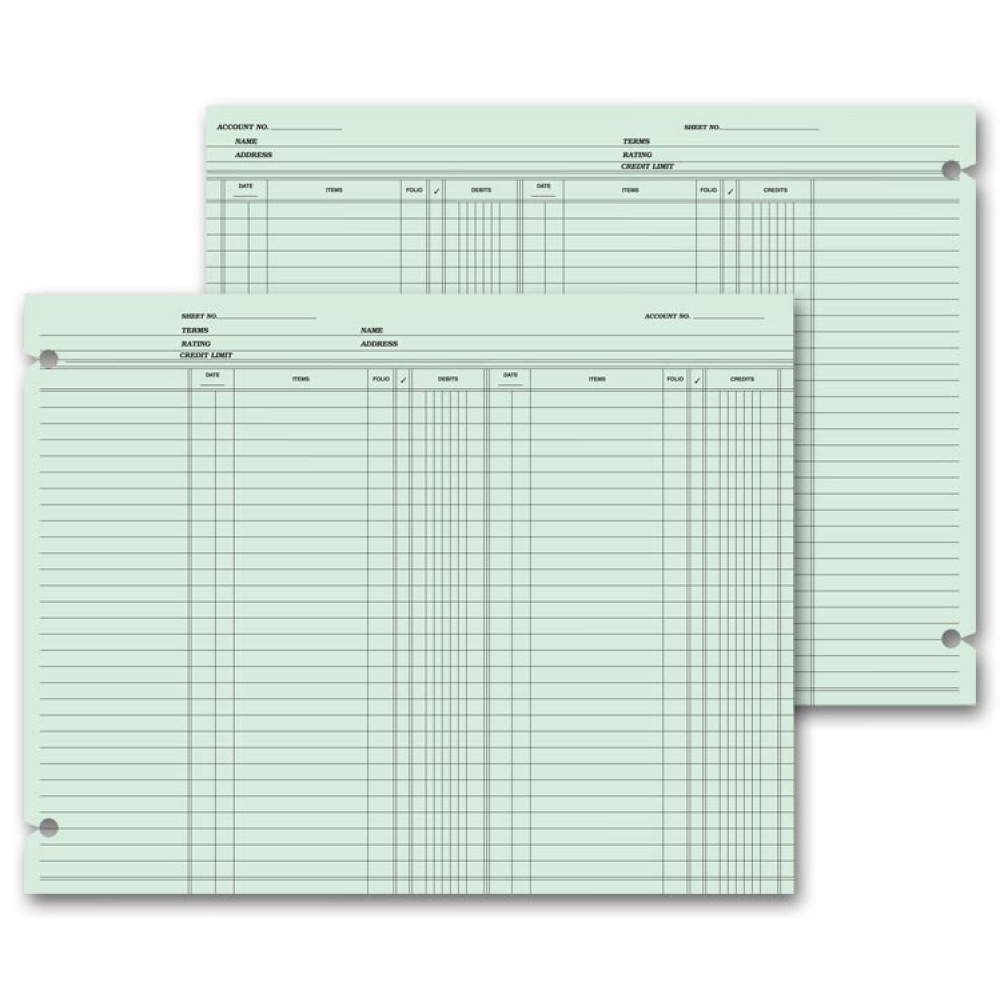 Ledger Sheets - Double Entry 