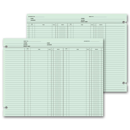 Ledger Sheets - Double Entry 