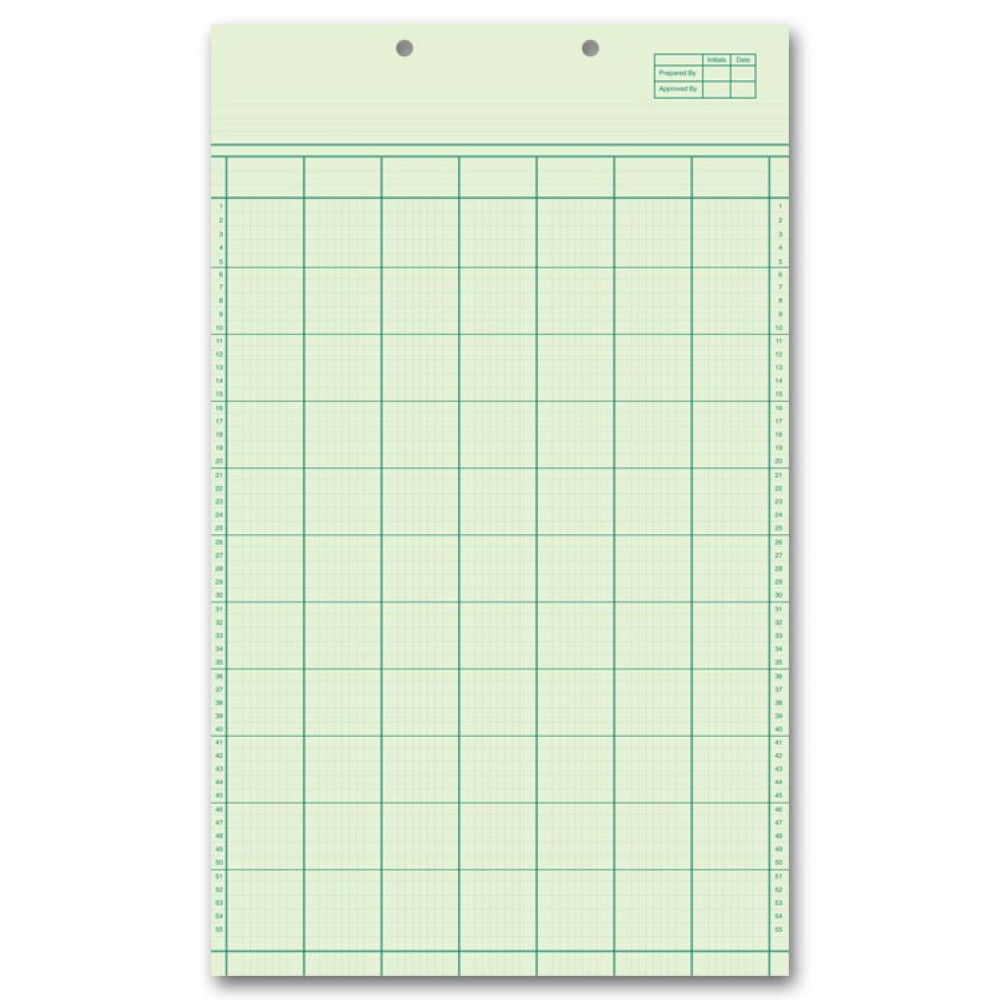 Legal Size Columnar Work Sheets 