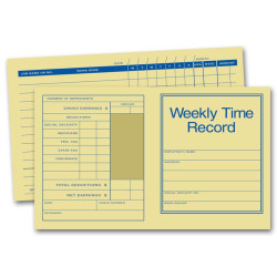 Weekly Time Record Cards