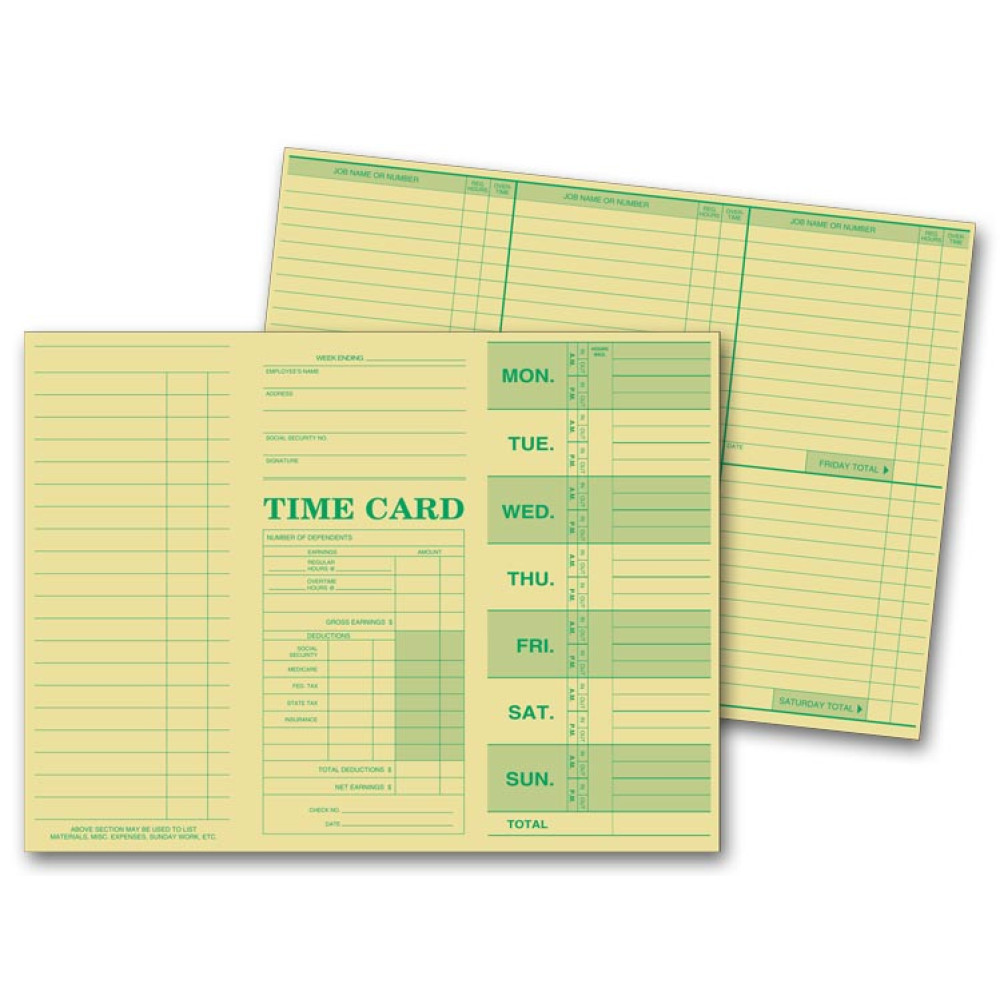 Weekly Employee Time Sheets 