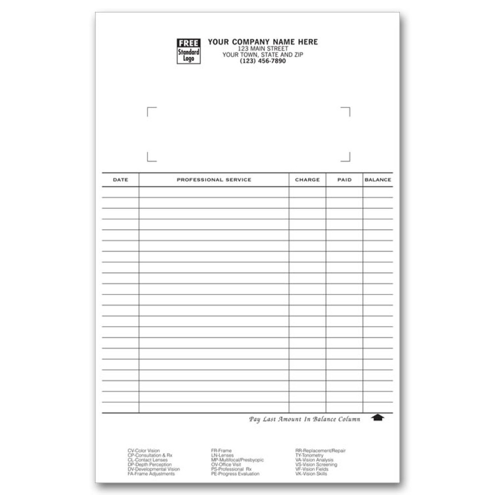 Master Standard Billing Cards 