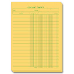 Pricing Estimate Forms in Pads