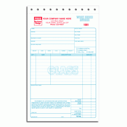 Glass Repair Work Order Invoice