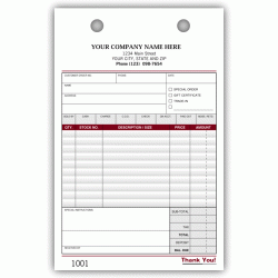 Large Register Forms with Personalized Imprints