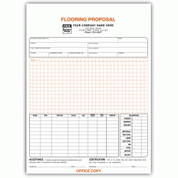 Flooring Proposal Forms with Signature