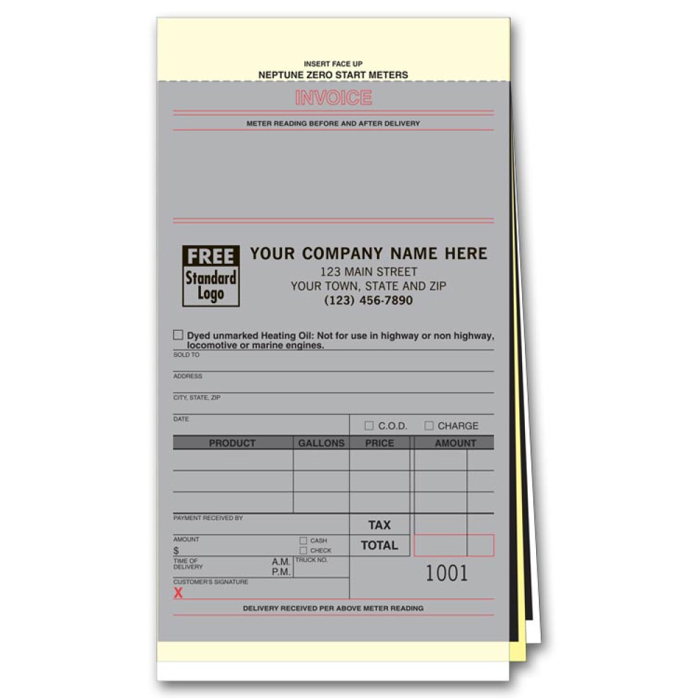 Fuel or Diesel Neptune Compatible Invoices 