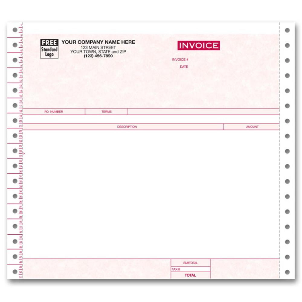 General Continuous Invoice - Parchment 