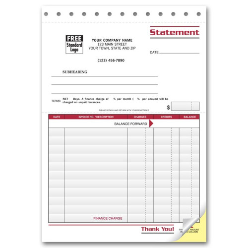 Statement Forms with Finance Charges 