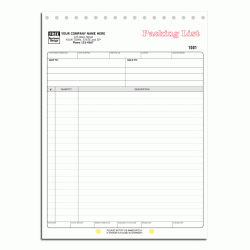 Large Shipping Packing List Forms