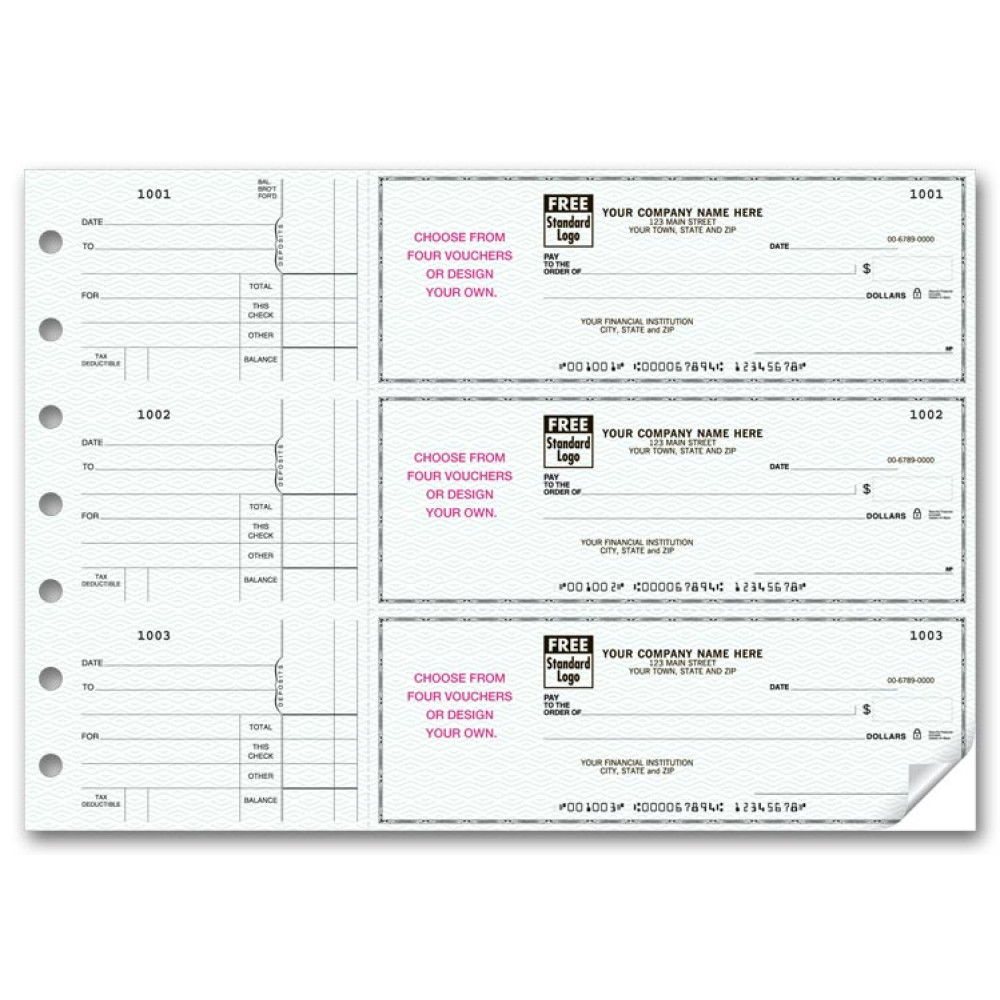 3-To-A-Page Checks with Choice of Voucher 