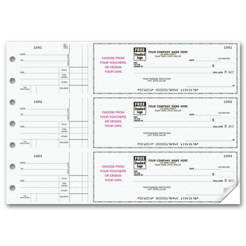 3-To-A-Page Checks with Choice of Voucher 