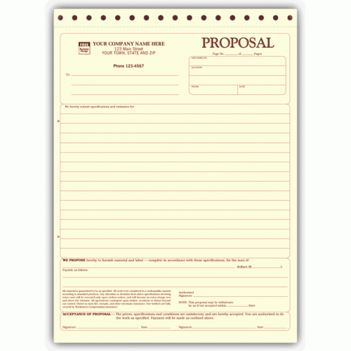 Stationary Quality Proposal Forms 