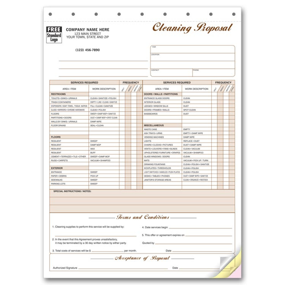 Cleaning Proposal Forms 